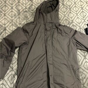 Basic Editions Gray Raincoat with Classic Fit
